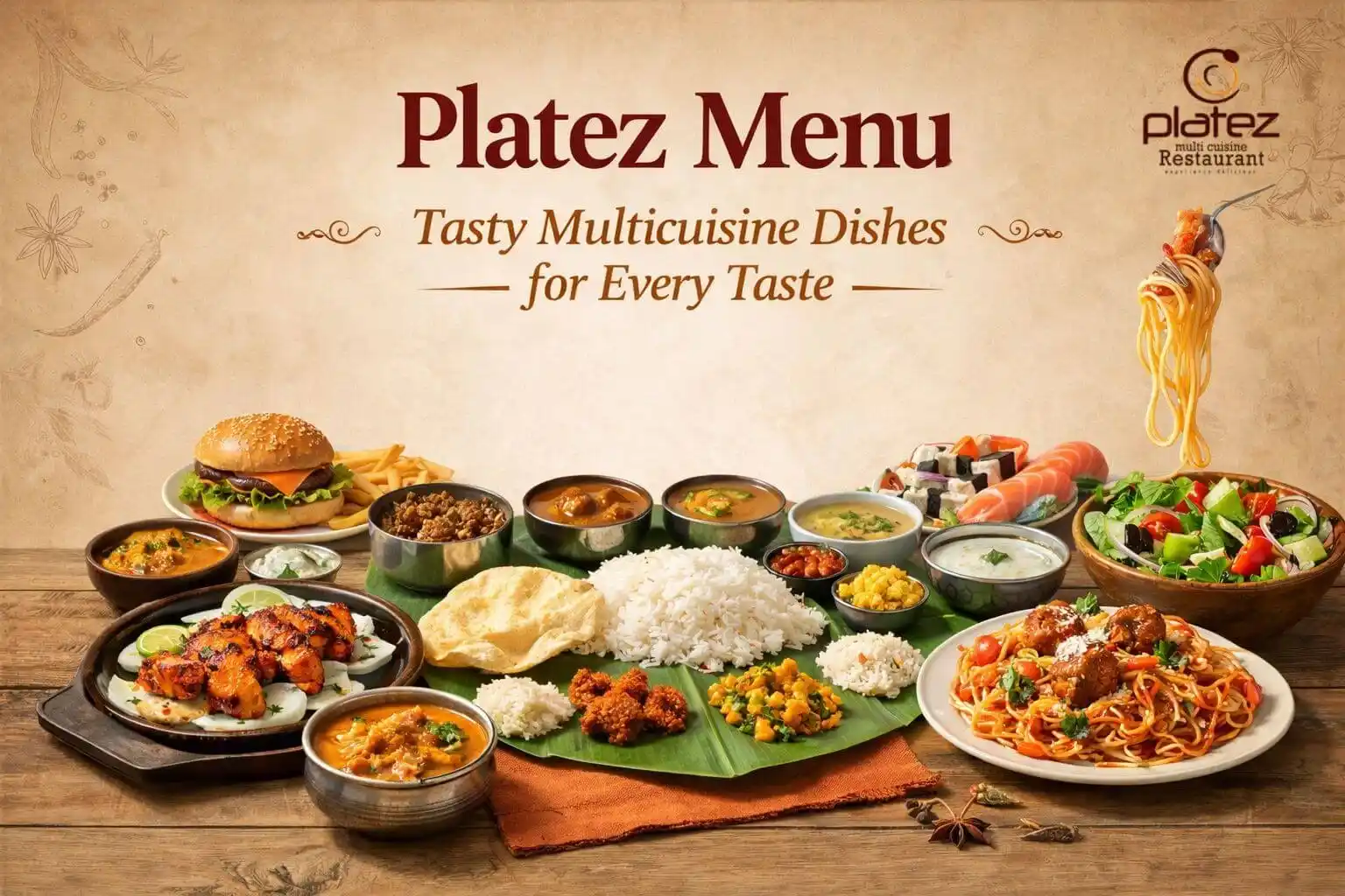 Platez Menu Tasty Multicuisine Dishes